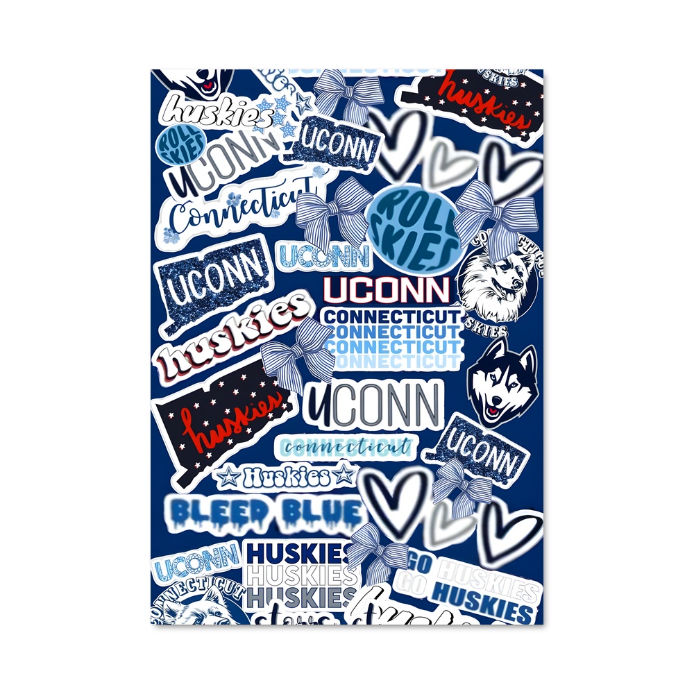 Poster Stickers Uconn – affiche Basketball